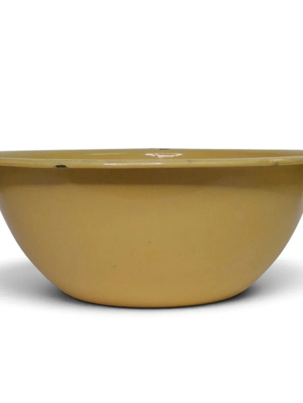 Vintage Yellow Enamelware Bowl Basin Chippy Fall Farmhouse Cottagecore Decor